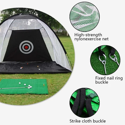 Golf Swing Training Net With Mat